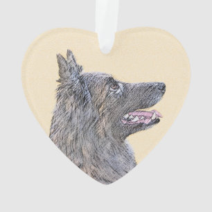 Belgian Tervuren Painting - Cute Original Dog Art Ornament
