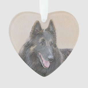 Belgian Tervuren Painting - Cute Original Dog Art Ornament