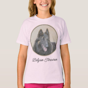Belgian Tervuren Painting - Cute Original Dog Art  T-Shirt