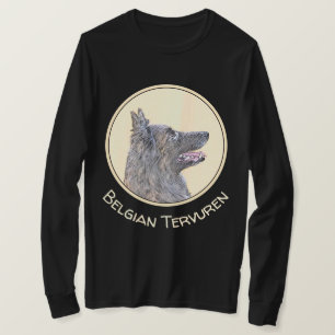 Belgian Tervuren Painting - Cute Original Dog Art T-Shirt