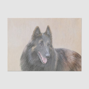 Belgian Tervuren Painting - Cute Original Dog Art Tissue Paper