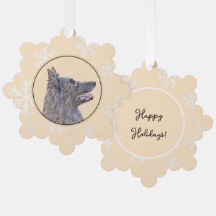 Belgian Tervuren Painting - Cute Original Dog Art Tree Decoration Card