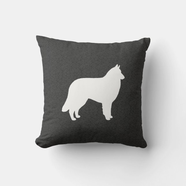 Belgian Tervuren Silhouette Cushion (Front)