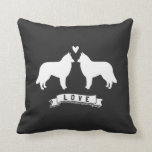 Belgian Tervuren Silhouettes Love Cushion<br><div class="desc"></div>