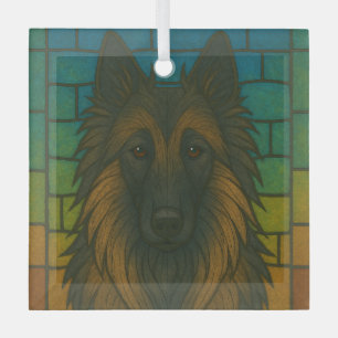 Belgian Tervuren "Stained Glass" Glass Tree Decoration