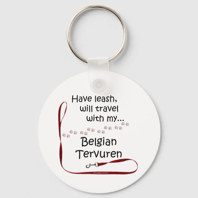 Belgian Tervuren Travel Leash - Keychain (Front)
