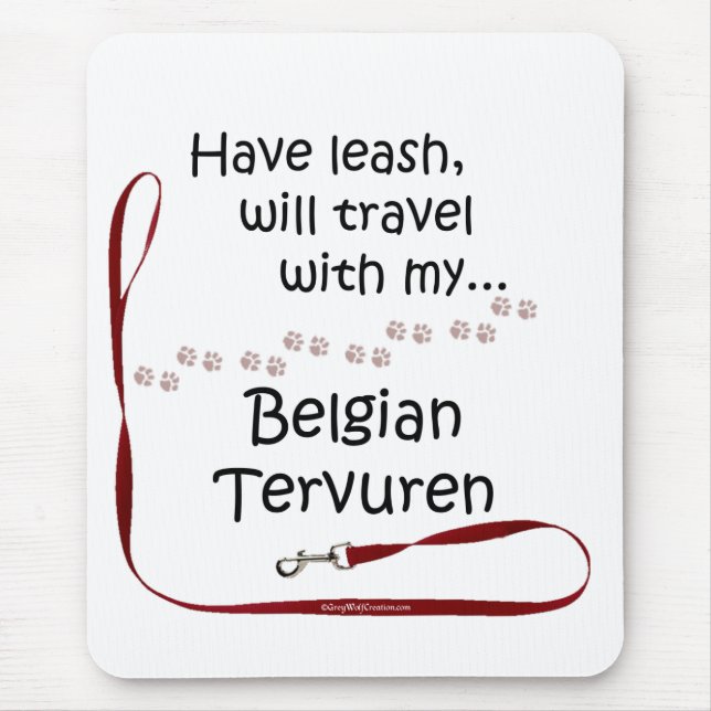 Belgian Tervuren Travel Leash Mouse Pad (Front)