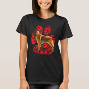 Belgian Tervuren Valentines Day Dog Love Paw T-Shirt