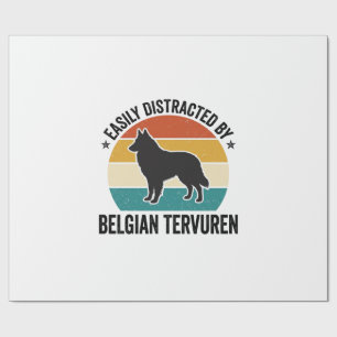 Belgian Tervuren Vintage Dog Lover Shirt Design_1 Wrapping Paper