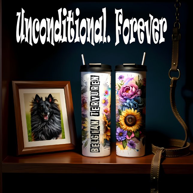 Belgian Tervuren's Floral Energy Thermal Tumbler (Creator Uploaded)