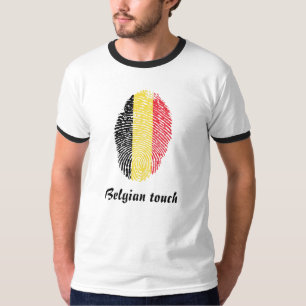 Belgian touch fingerprint flag T-Shirt