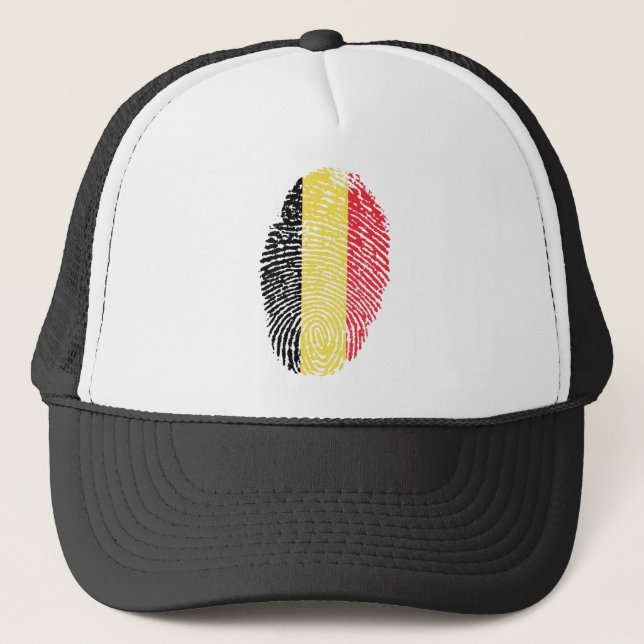Belgian touch fingerprint flag trucker hat (Front)