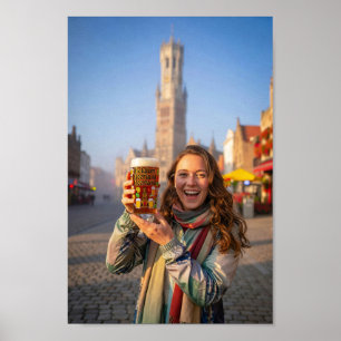 Belgian Travel Smile in Market Square Poster