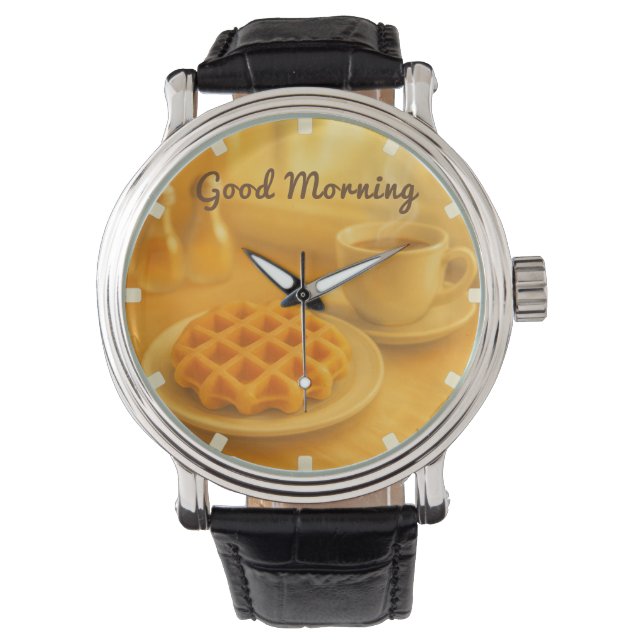 Belgian Waffle & Coffee Watch – Good Morning Vibes (Front)