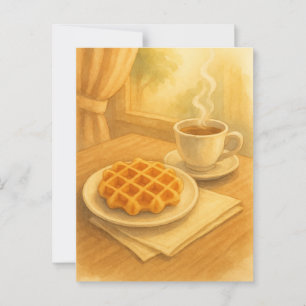 Belgian Waffle Postcard – A Sweet Day in Belgium