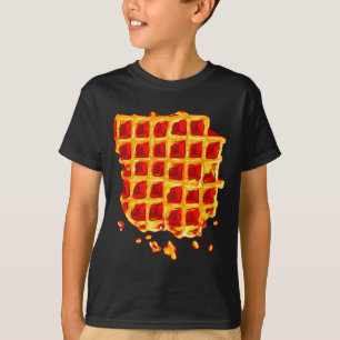 Belgian Waffle Syrup Breakfast Food Snack Waffle L T-Shirt