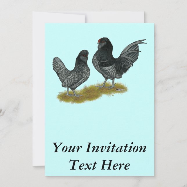 Belgian Watermaal Bantams Invitation (Front)
