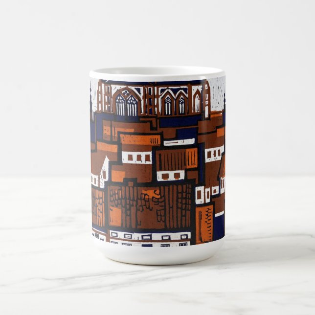 BELGIAN WOODCUT LANDSCAPE COFFEE MUG (Center)