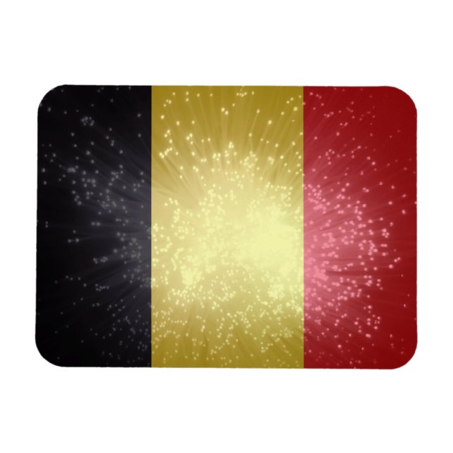 België; Belgium Flag Magnet (Horizontal)