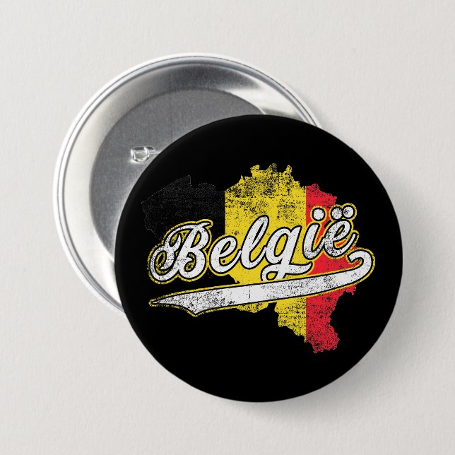 Belgium                                            7.5 cm round badge (Front & Back)