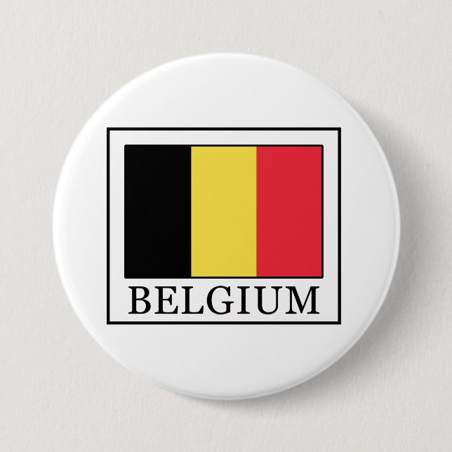 Belgium 7.5 Cm Round Badge (Front)