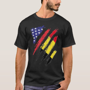 Belgium American Grown Flag USA Patriot Heritage M T-Shirt