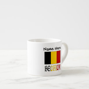 Belgium and Belgian Flag Personalised  Espresso Cup