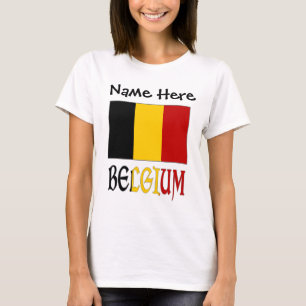 Belgium and Belgian Flag Personalised T-Shirt