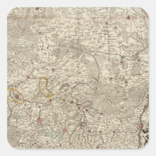 Belgium and Netherlands Square Sticker