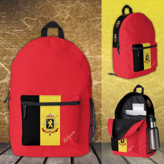 Belgium, backpack, Belgian Flag / patriotic Printed Backpack (Creator Uploaded)