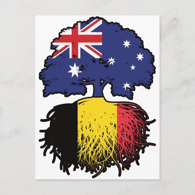 Belgium Belgian Australian Australia Tree Roots Postcard (Front)