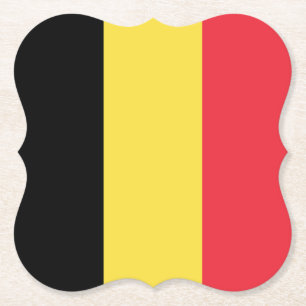 Belgium (Belgian) Flag Paper Coaster