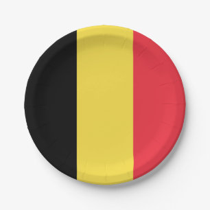 Belgium (Belgian) Flag Paper Plate