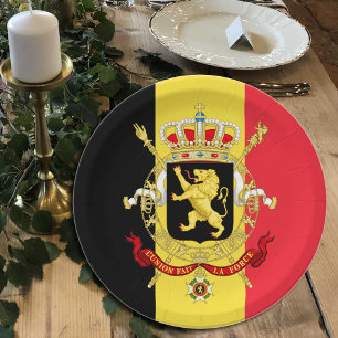 Belgium, Belgian Flag - party, birthday /sports  Paper Plate