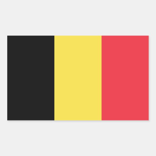 Belgium/Belgian Flag Rectangular Sticker