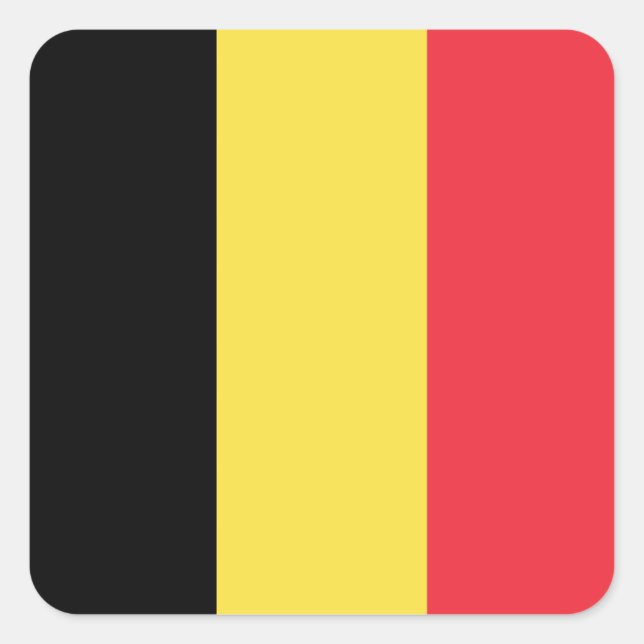 Belgium (Belgian) Flag Square Sticker (Front)