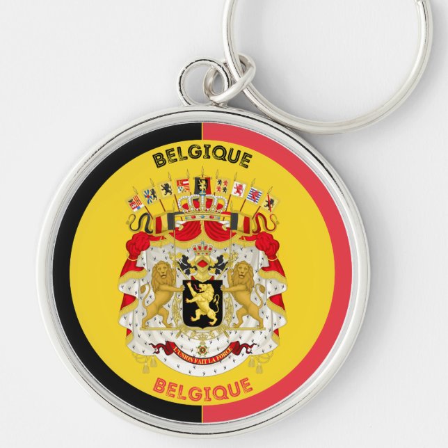 Belgium (Belgique) Heritage Emblem Key Ring (Front)