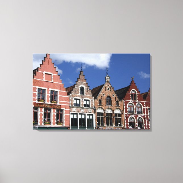 Belgium, Brugge (aka Brug or Bruge). UNESCO 2 Canvas Print (Front)