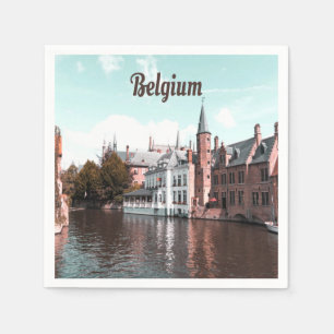 Belgium Brussels Canal Napkin