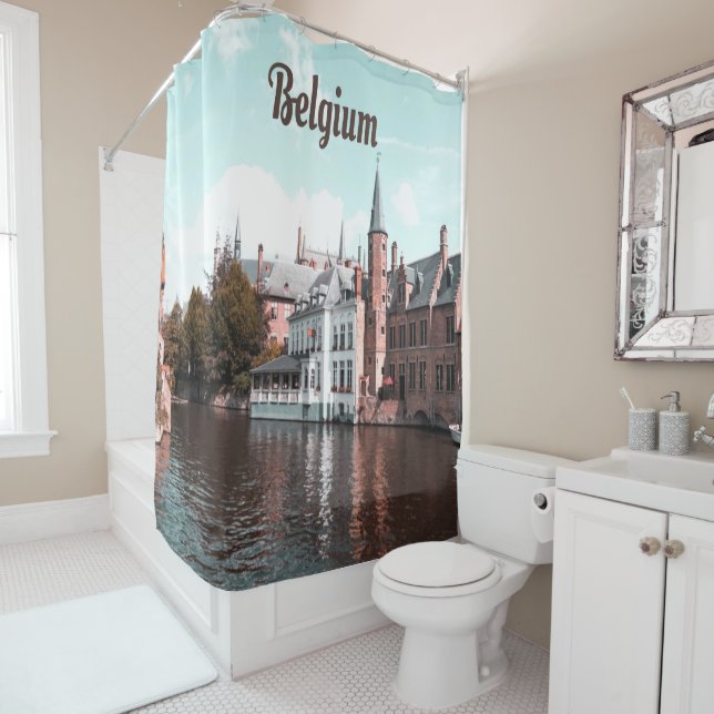 Belgium Brussels Canal Shower Curtain (In Situ)