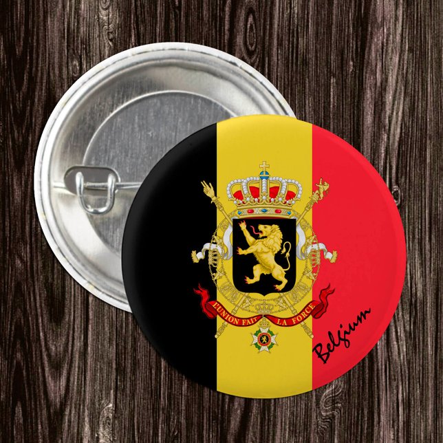 Belgium button, patriotic Belgian Flag fashion 3 Cm Round Badge (Creator Uploaded)