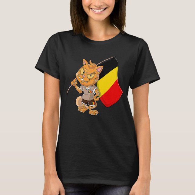 Belgium cat fan T-Shirt (Front)