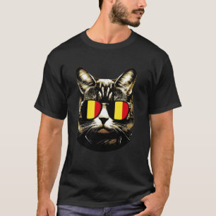 Belgium Cat Lover Belgian Flag Cat Patriotic Belgi T-Shirt