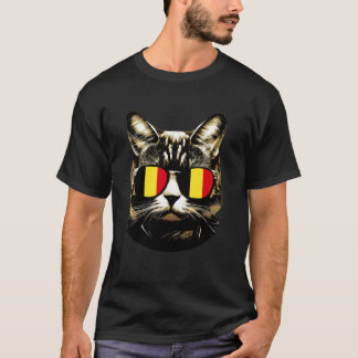 Belgium Cat Lover Belgian Flag Cat Patriotic Belgi T-Shirt