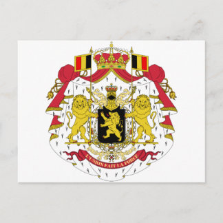 Belgium coat of arms postcard