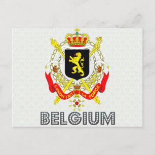 Belgium Coat of Arms Postcard