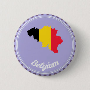 Belgium country 6 cm round badge