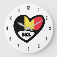 Belgium Country Code BEL België Flag Heart