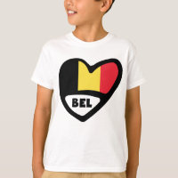 Belgium Country Code Flag Heart BEL