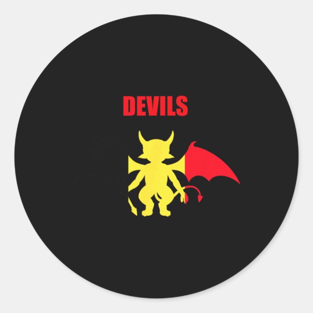 Belgium Devils Soccer  Classic Round Sticker (Front)